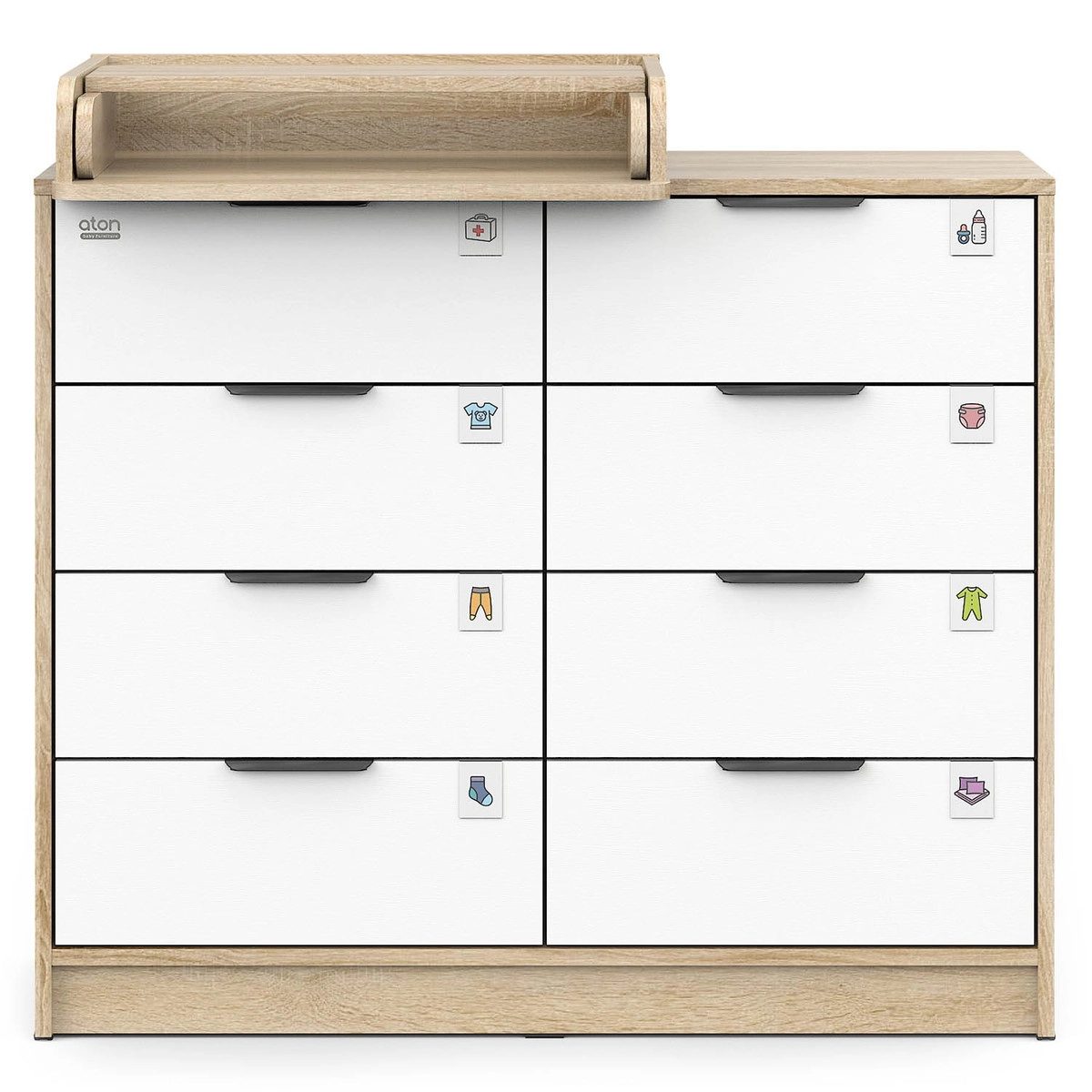 Детский пеленальный комод Атон М Zeus 1008 ЛДСП дуб сонома-белый qcpbyqo88ay5t3uvywx4jtqfk9ox12m3