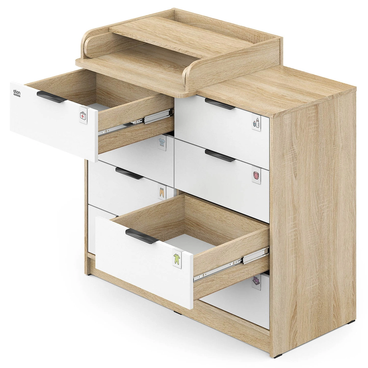 Детский пеленальный комод Атон М Zeus 1008 ЛДСП дуб сонома-белый xvp7p5xa9hmerma0uwj0eh92u1u6t496