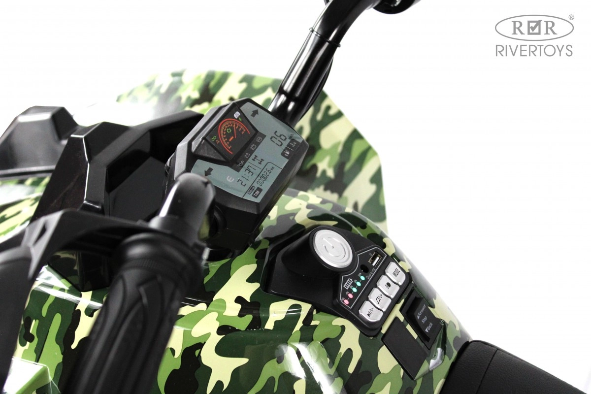 Детский электромобиль RiverToys X999XX зеленый камуфляж wju8jg38utde788uw1z797bejxu6kidy