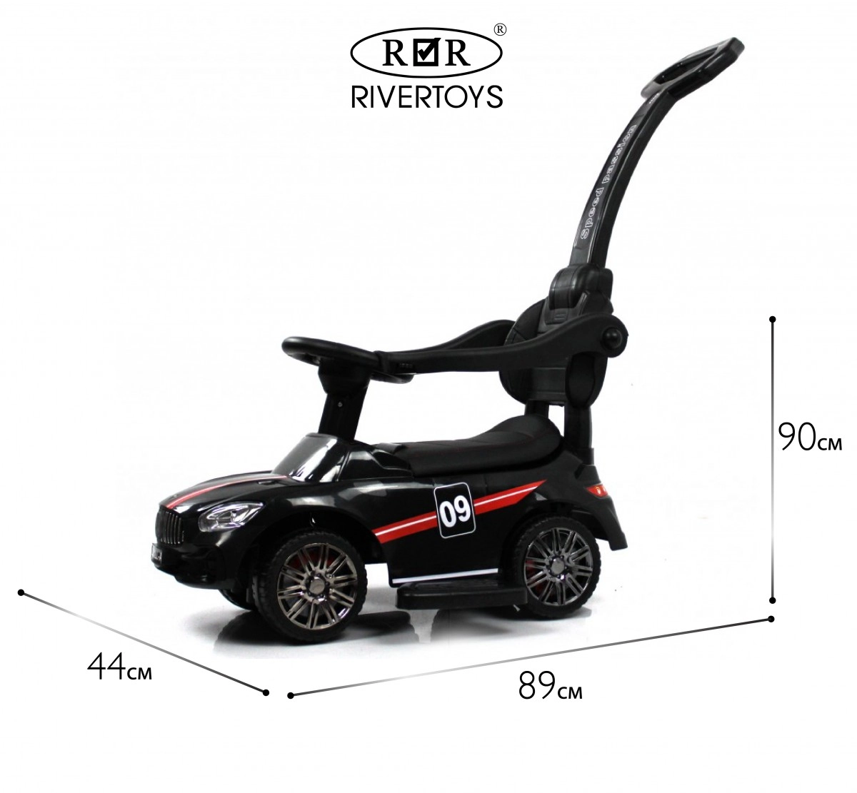 Детский толокар RiverToys L003LL-A черный vx5mt5o7w0c0neowlybz020rzpt2k5v0