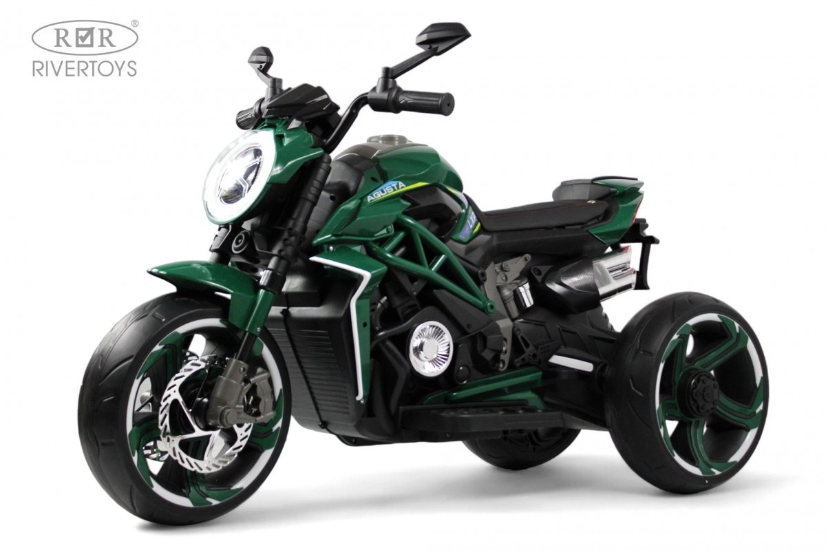 Детский электромотоцикл RiverToys C111MC зеленый heo15whef7ut6ymajhiqv1els74mv5ro