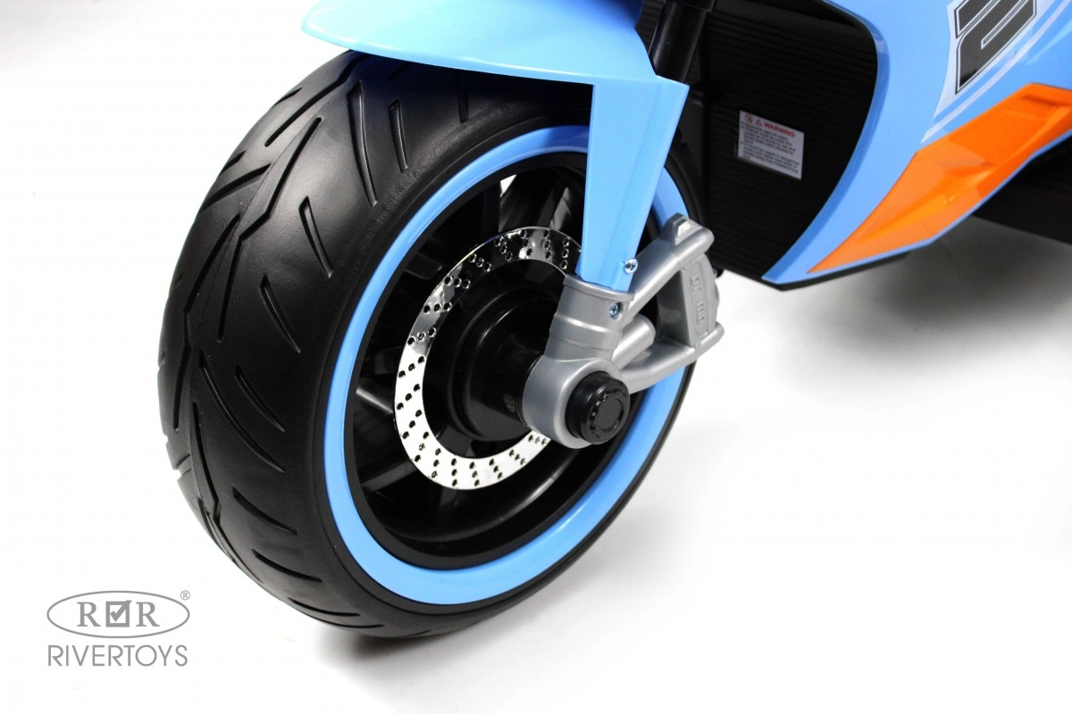 Детский электромотоцикл RiverToys C005MC синий m07kho3l2q4msd1mi5dsbsohtampmb0g