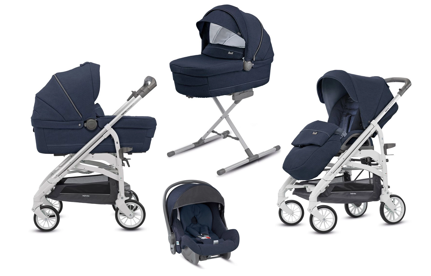 Коляска 3 в 1 Inglesina Trilogy System Imperial Blue/Trilogy White b3d54bf294cc603e7de8b9c5d8f00dc2