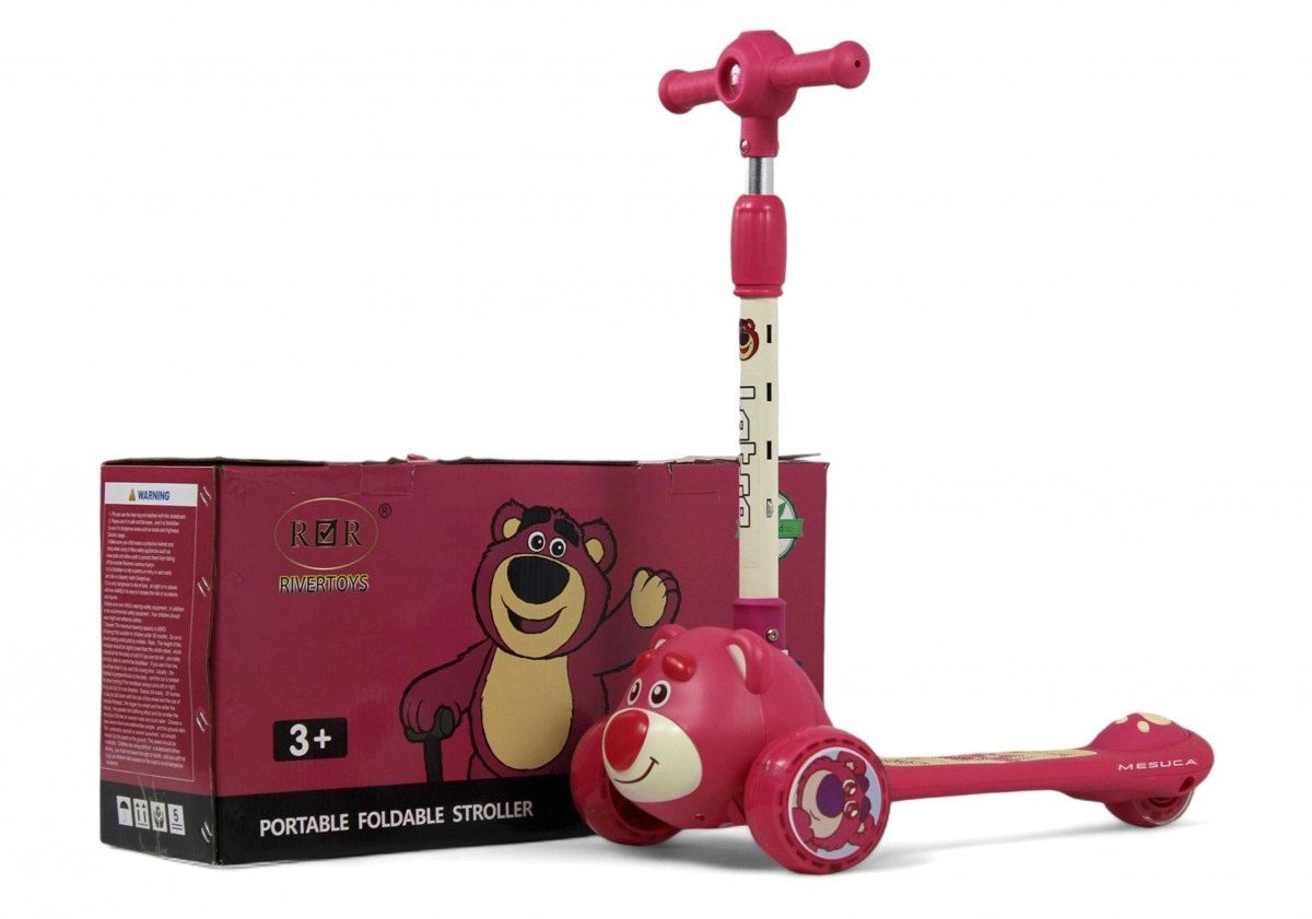 Детский самокат RiverToys HB-T-12 розовый 1vyn20tfesc7g2ahekljc1cr54k3gfb1