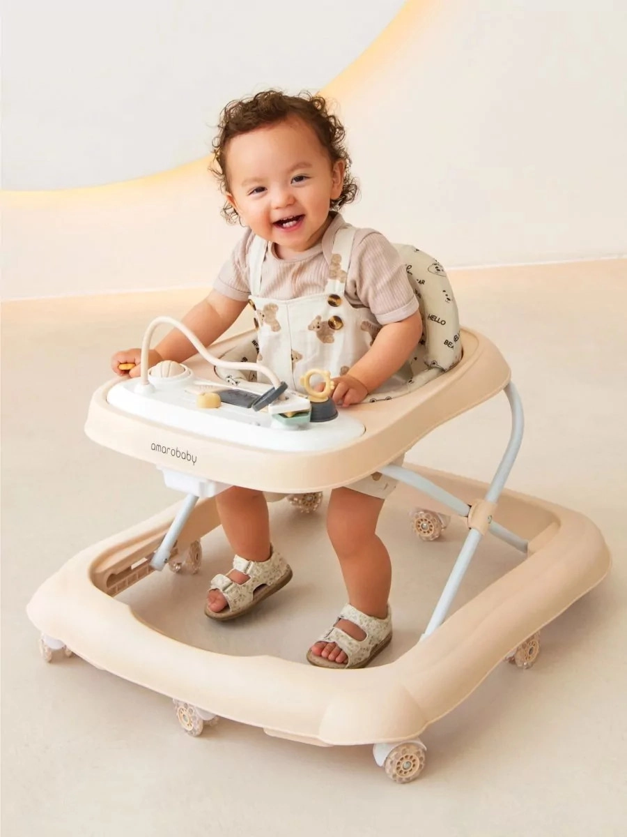 Ходунки AmarobabyHappy Steps бежевый x9dn0wdd1uwl10opwxt6kahqc45uquag
