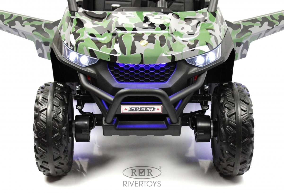 Детский электромобиль RiverToys T777TT 4WD зеленый камуфляж t6395lzk9wdluh8lrmjtrwjw82z3ecbz