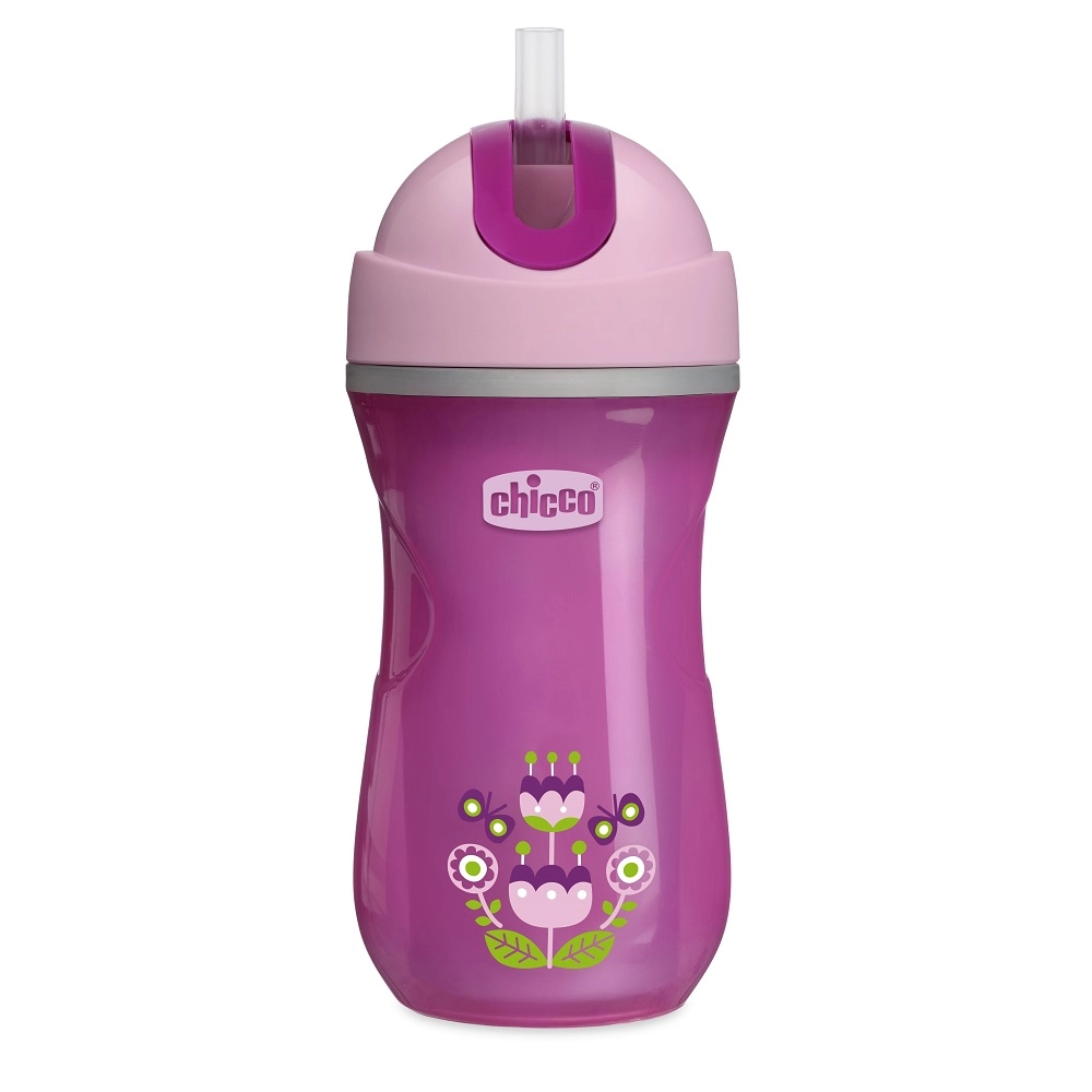 Чашка-поильник Chicco Sport Cup (трубочка), 14 мес.+, 266 мл, арт. 340624033 Розовый 270b1900c5039403cb535f325b06441b