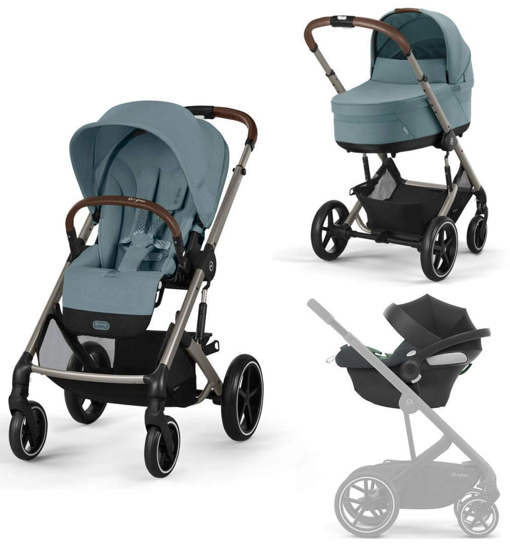 Коляска 3 в 1 Cybex Balios S Lux TPE (Stormy Blue с дождевиками)