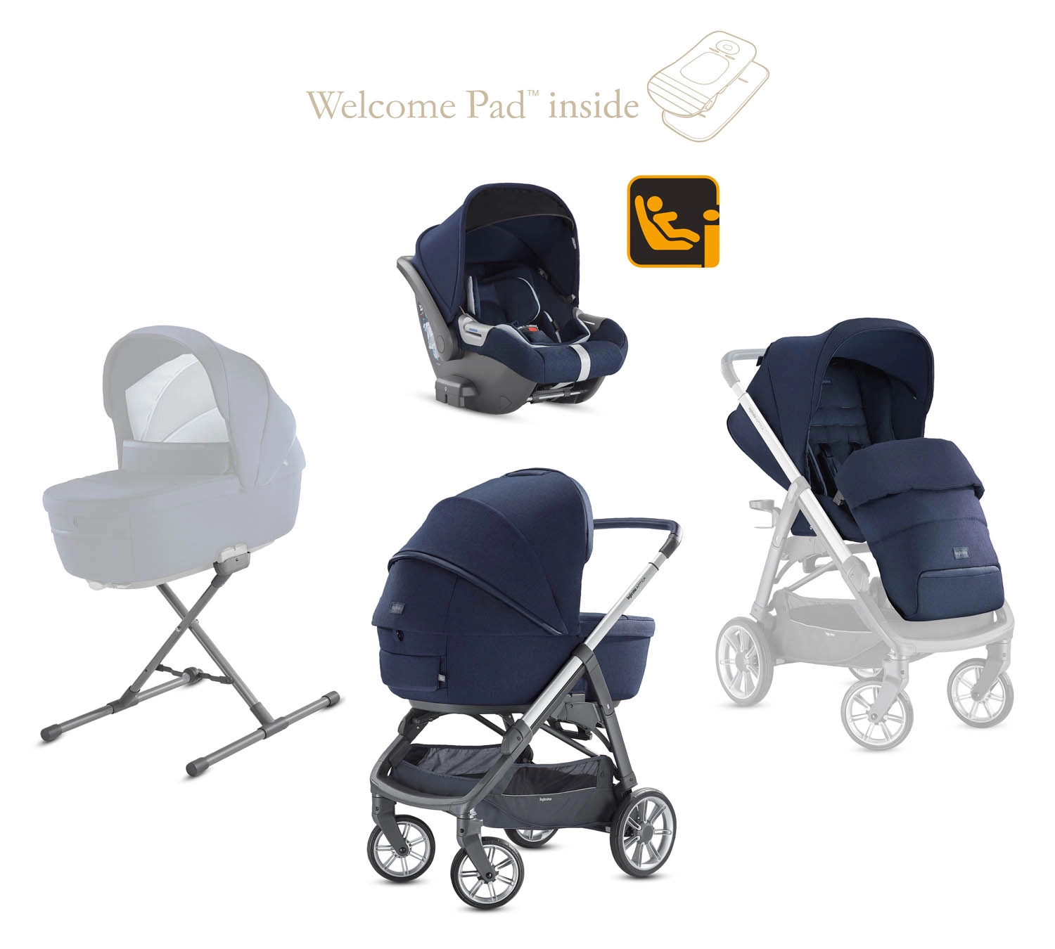 Коляска 3 в 1 Inglesina Aptica System Quattro Portland Blu/Aptika Graphite 5cec3533f3bc55f20f269e4e4b8631f2