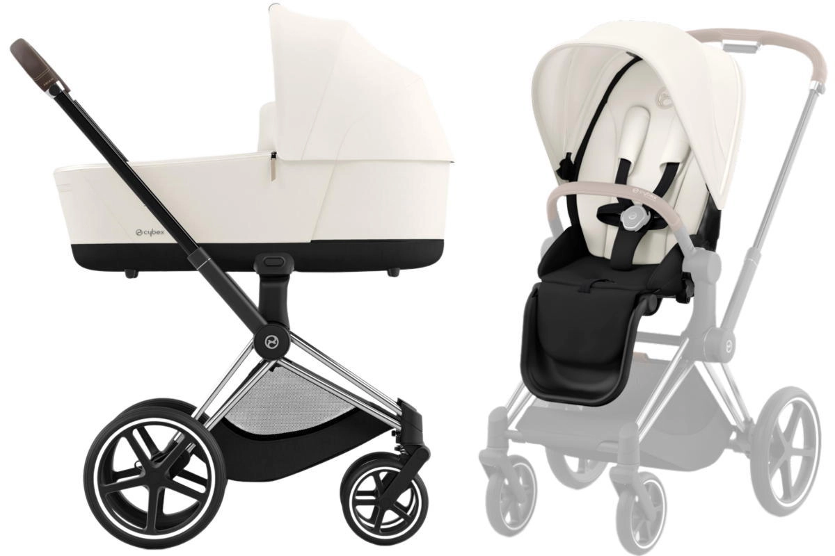 Коляска 2 в 1 Cybex Priam IV (шасси Chrome Brown) Off White 804ukoszqmielltbsxy2283x6hjxybsa