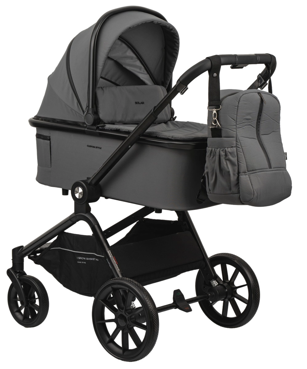 Детская коляска Indigo Solar 2 в 1 серый u4cbdhw6lmfcf4dkbv7oprxt9096qke2