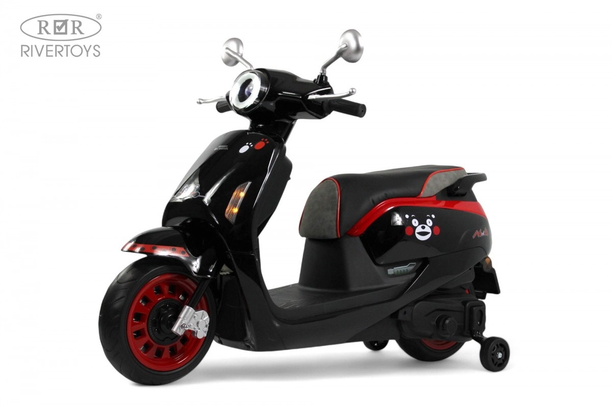 Детский электромотоцикл RiverToys Z555ZZ черный qan0l0gycipk39u2o8luh1f412aoqs2y