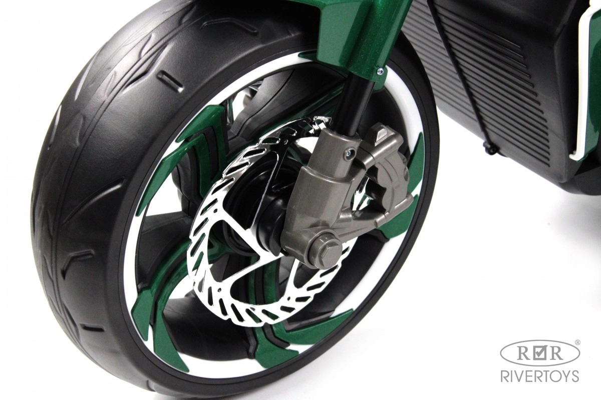 Детский электромотоцикл RiverToys C111MC зеленый i47odq6x1yunih2po4dwbeh1hyvb2mm8