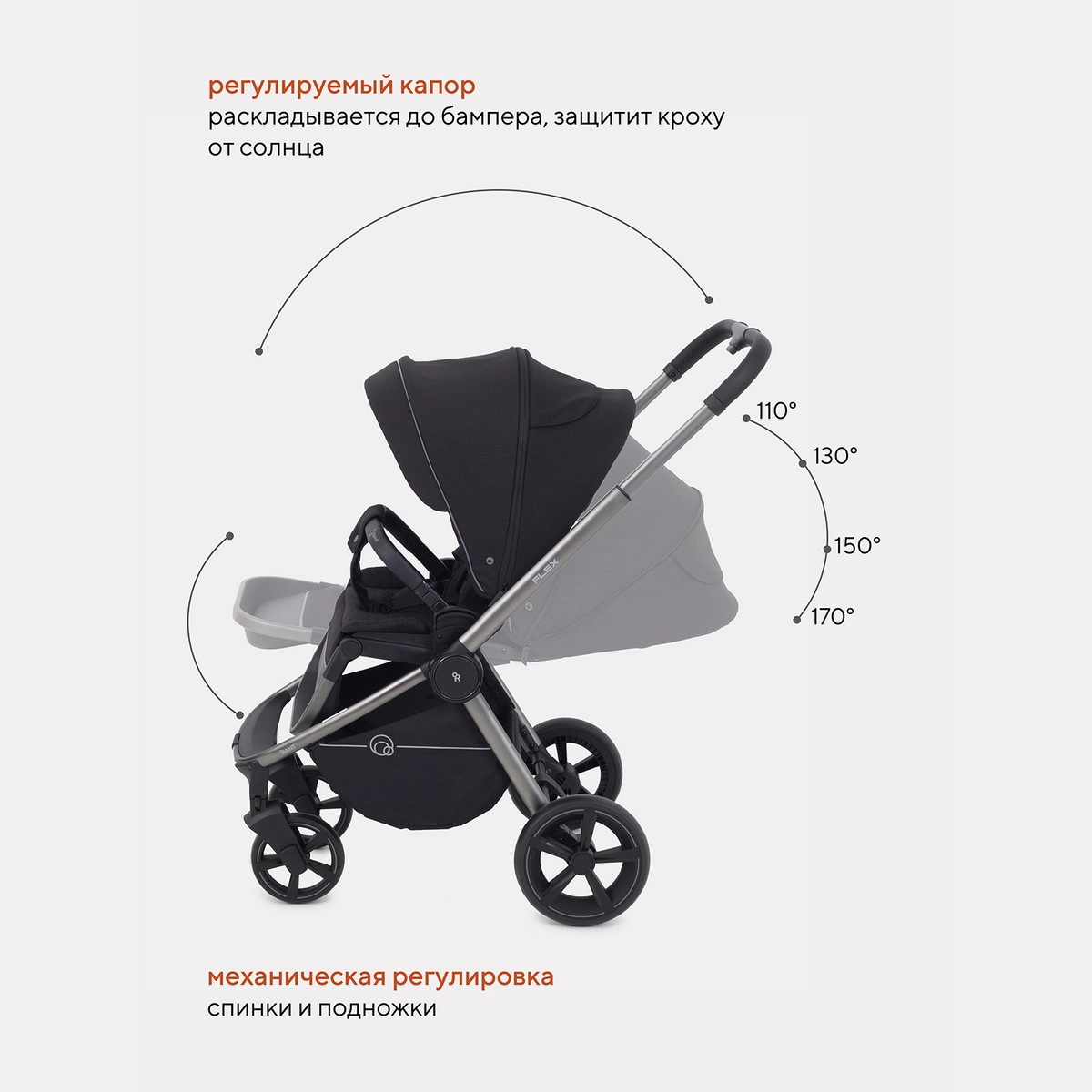 Прогулочная коляска RANT FLEX PRO Black k4ggeb4bewalonjx90pnnx0g5ynepdut