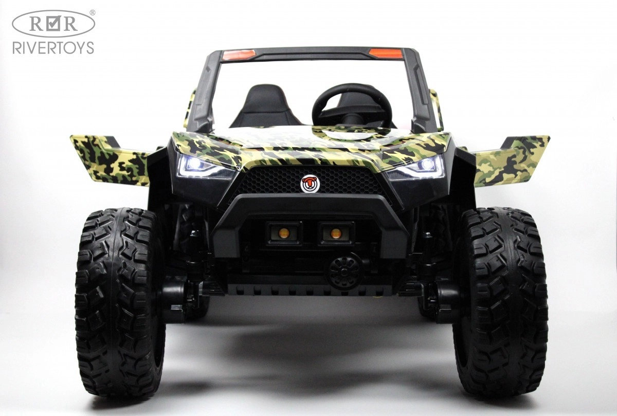 Детский электромобиль RiverToys A707AA LUX 4WD зеленый камуфляж uvgsvak8of43d80li8u3dq1wi4ymypbe
