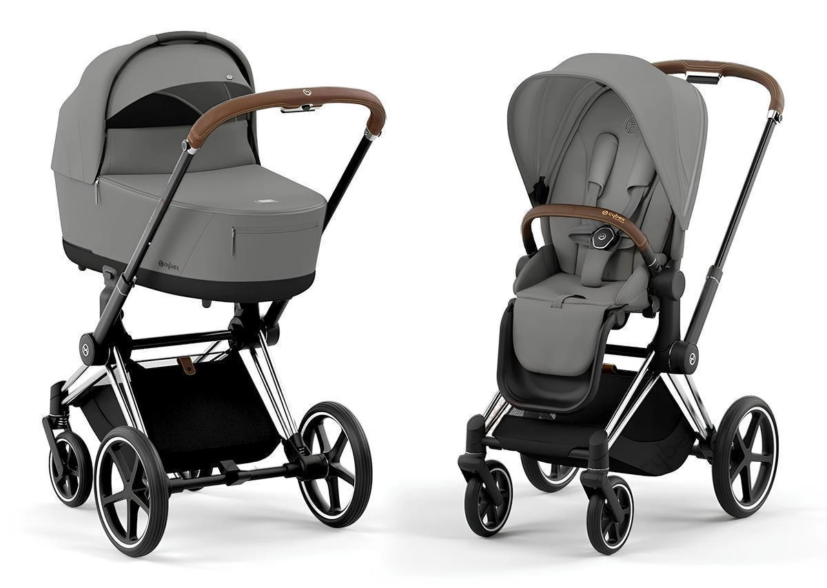 Коляска 2 в 1 Cybex Priam IV (шасси Chrome Brown) (Mirage Grey)