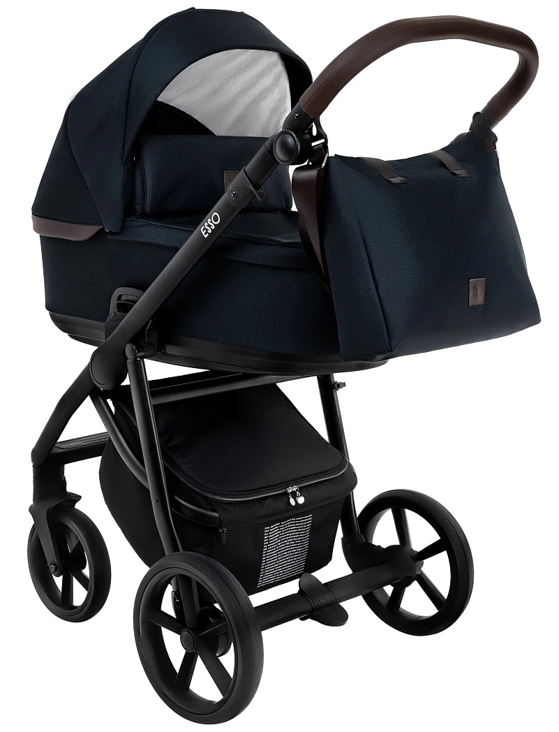 Коляска 2 в 1 Roan Esso (Caviar/Black)