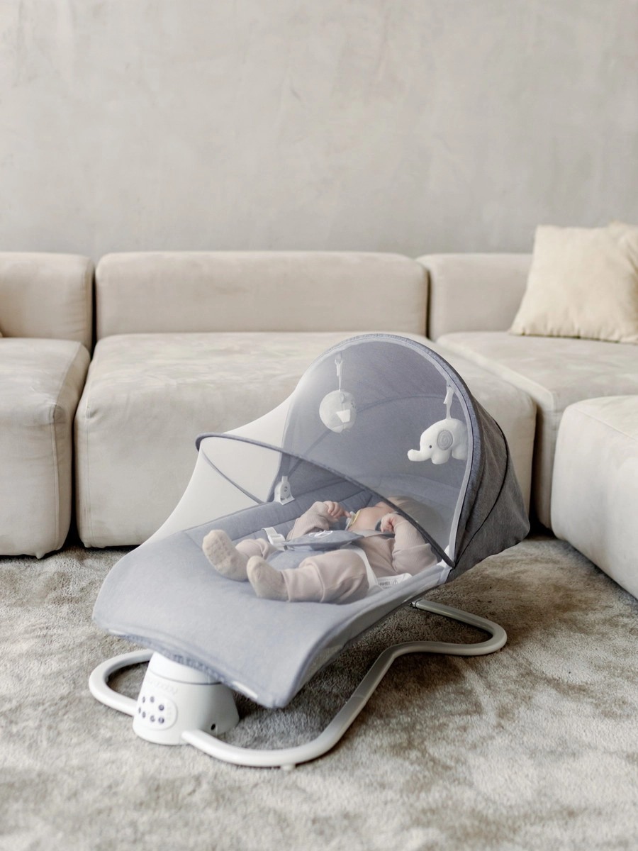 Электронные качели детские AMAROBABY HAPPY SWING Серый 8wsembfyksvs7yuwyf8ikb23a5hvlojj