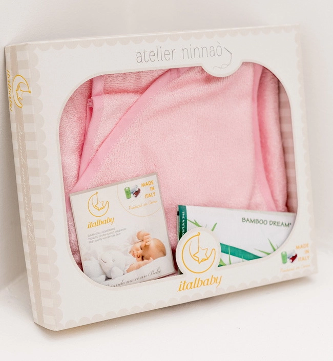 Комплект для купания Italbaby (полотенце 100х100, варежка) бамбук розовый etbtnamwi6t2ggxi2o6o6cn64gnsk6zu