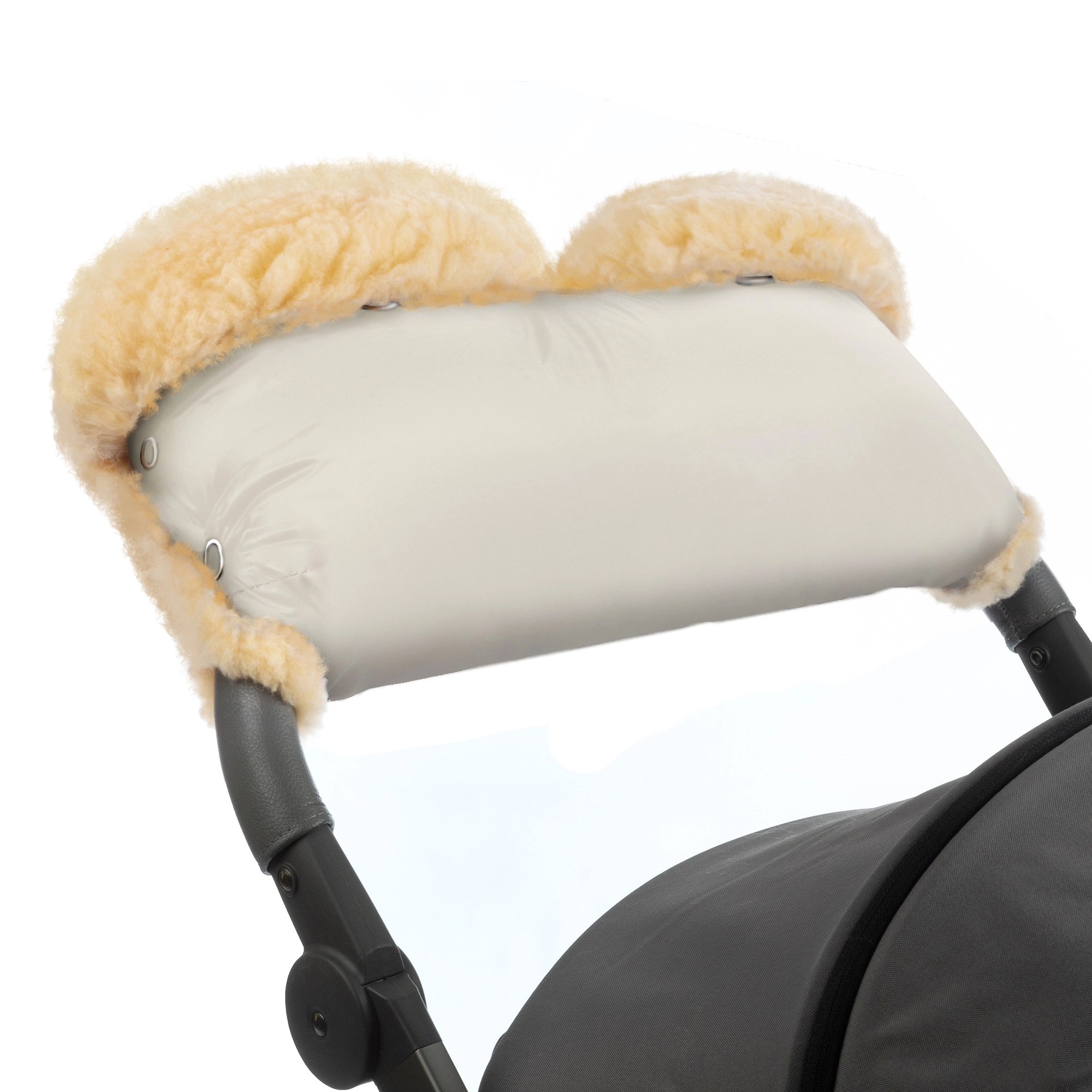 Муфта для рук на коляску Esspero Diaz Lux (Натуральная шерсть) (Beige)