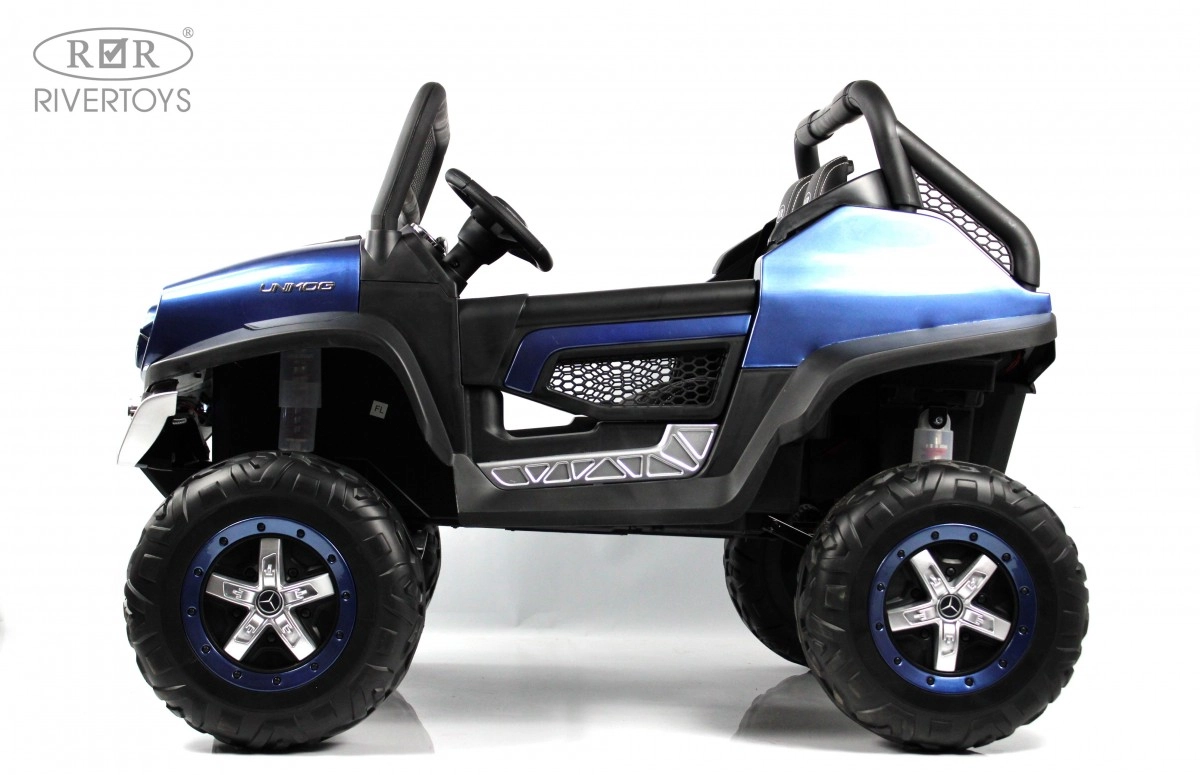 Детский электромобиль RiverToys Mercedes-Benz Unimog Concept P555BP Синий глянец b0qh13dn1aj42ogk52mz19ll4jv745ph