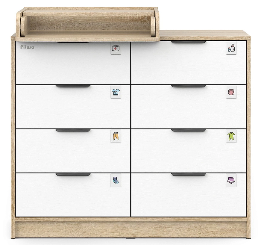 Комод Pituso Kids Optimum ЛДСП Дуб сонома-белый 0qclun9ddx6u6iqh0kvsiyn729kuvoa5