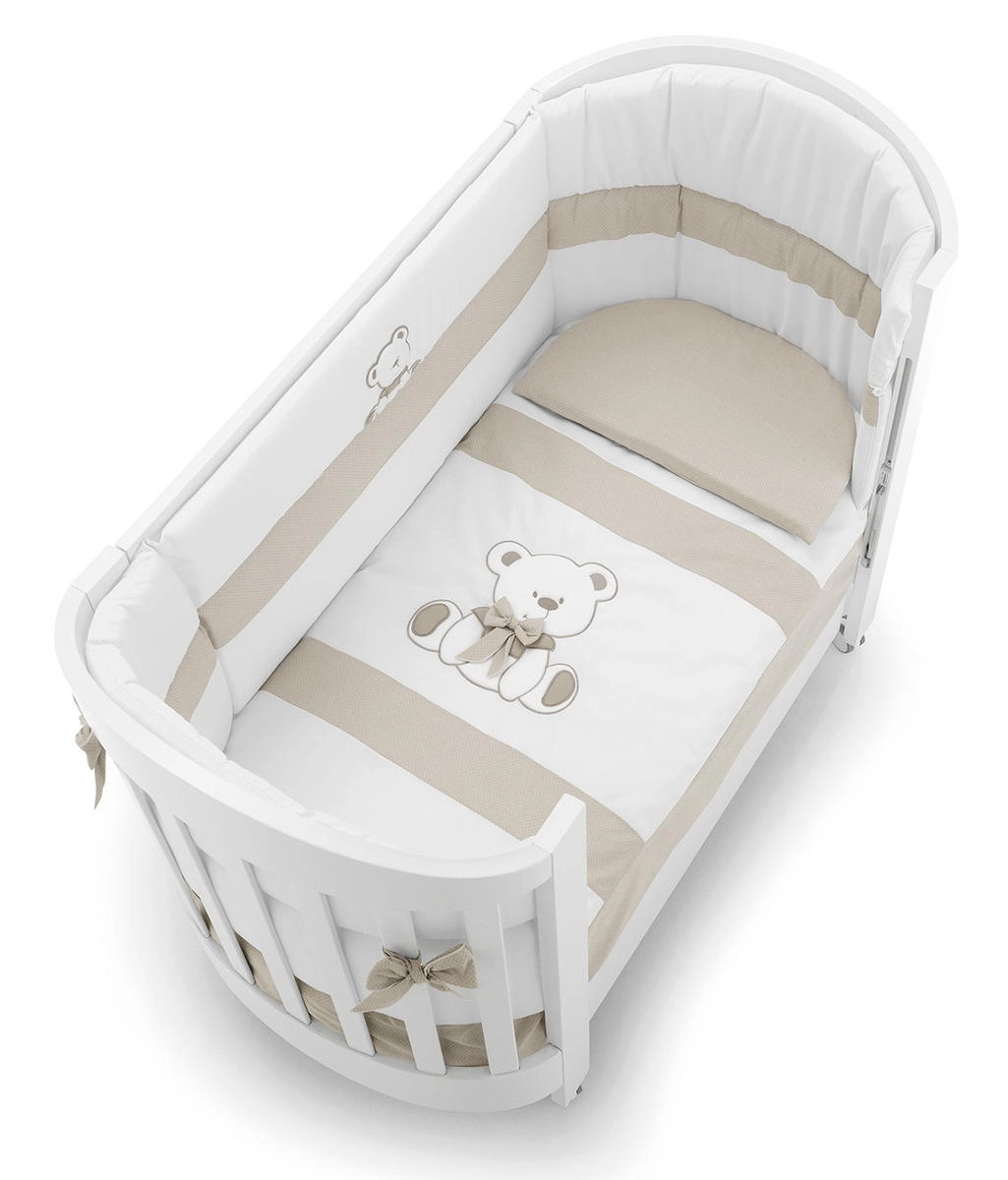 Детская кроватка Erbesi Tato Ovale Белый/Песочный gfq343z1bj37z8apuunlgglossr3j6uc