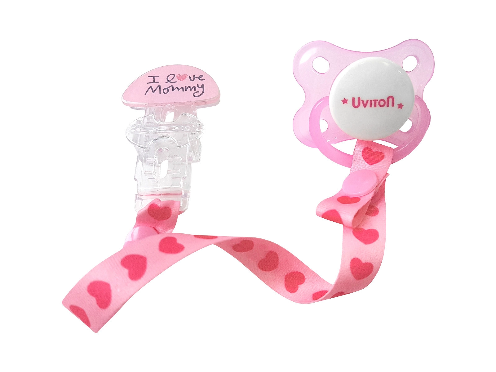 Пустышка + держатель Uviton, 0-6мес. арт. 0193 I love mommy c3379f54a437a8c65f4c54562828eab5