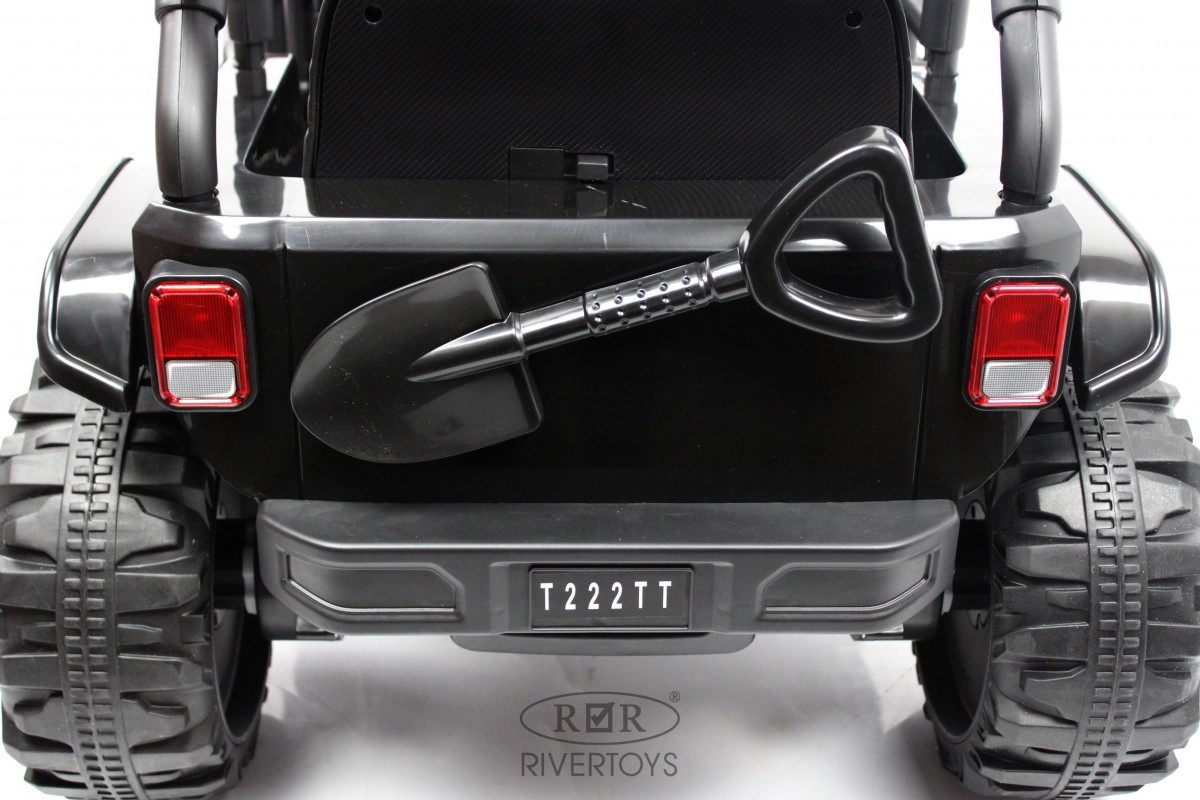 Детский электромобиль RiverToys T222TT 4WD черный uxik6hotu3q48f1yoz8e713knjgivn7b