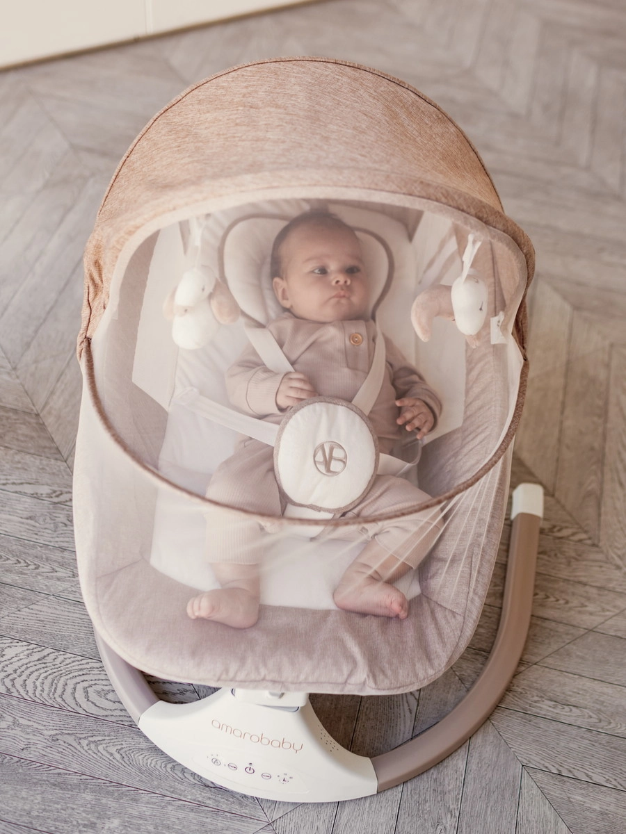 Детские электрокачели AmaroBaby Lucky Swing бежевый frdtnymcxfw3qfkvv7cu6y0vp8hifmwc