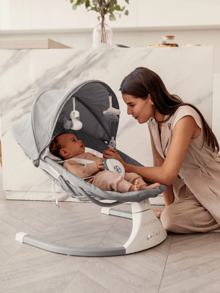 Детские электрокачели AmaroBaby Lucky Swing серый qrisj3mokyrdzlp0q8px3j6xsufypic9
