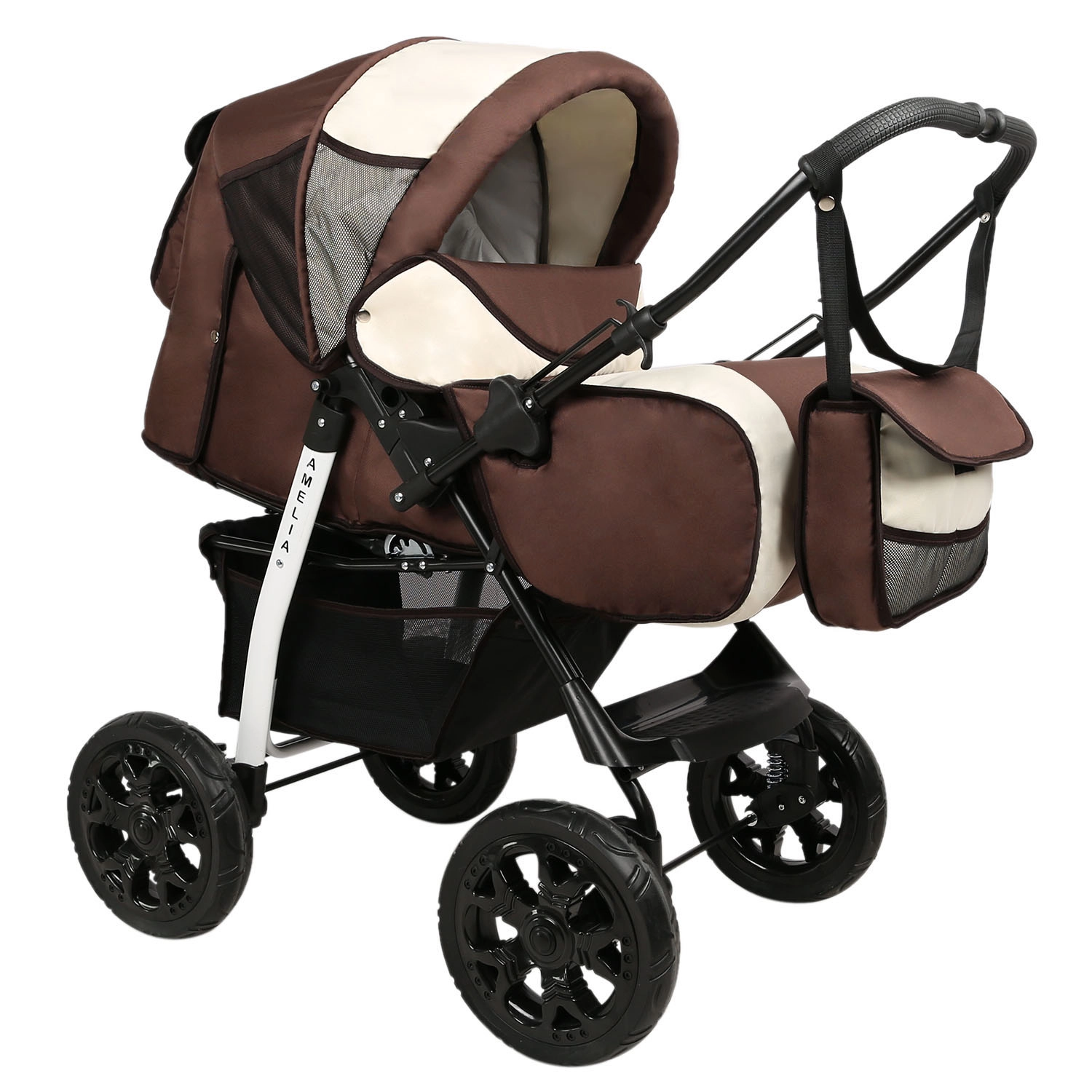 Прогулочная коляска Alis AMELIA I  коричневый+св.бежевый 108132935-progulochnaya-kolyaska-alis-amelia-i--korichneviisvbezhevii