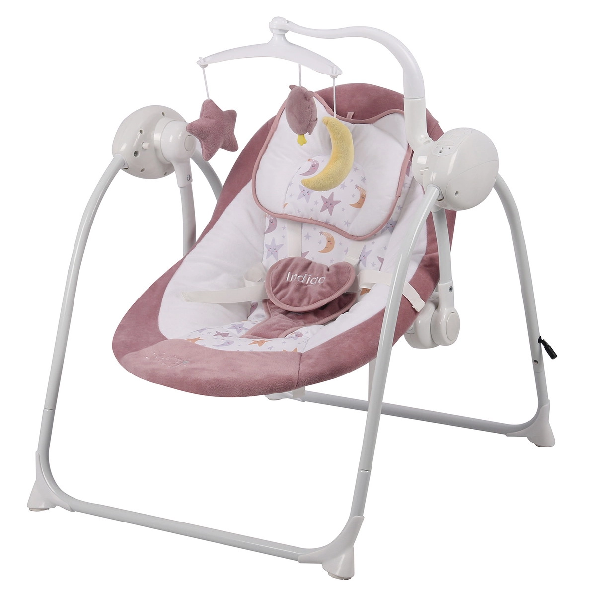 Электрокачели Indigo STAR (0-9 кг), с адаптером, п/у, 12 мел.,5 скоростей,москитка Розовый xcato0i4u6s6z75lt2qfpgeaygecn4vh