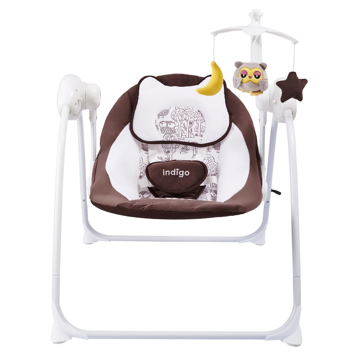 Электрокачели Indigo STAR (0-9 кг), с адаптером, п/у, 12 мел.,5 скоростей,москитка Коричневый y925lpxbucw7hy0nae3fbm4piu3ohkhw