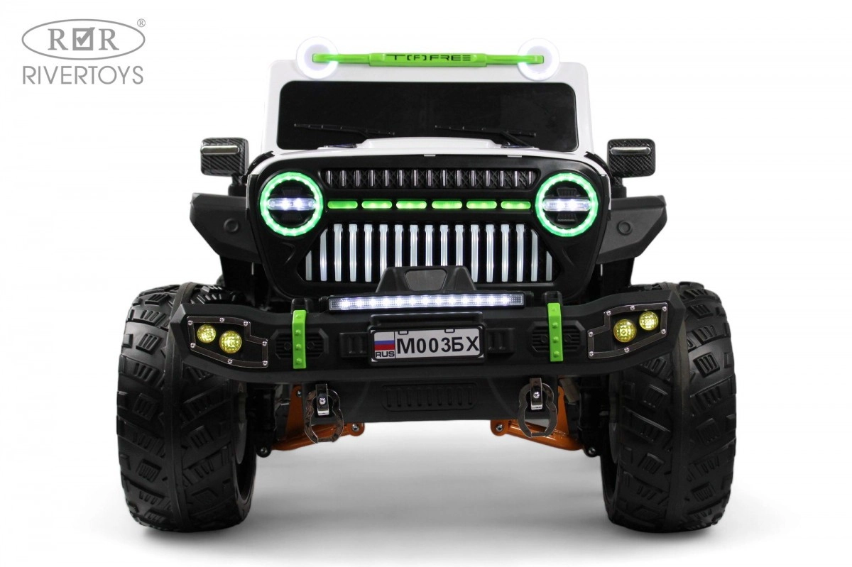 Детский электромобиль RiverToys М003БХ белый ud3a8ytaly9vqnsi02c3qlk6xjr7dry3