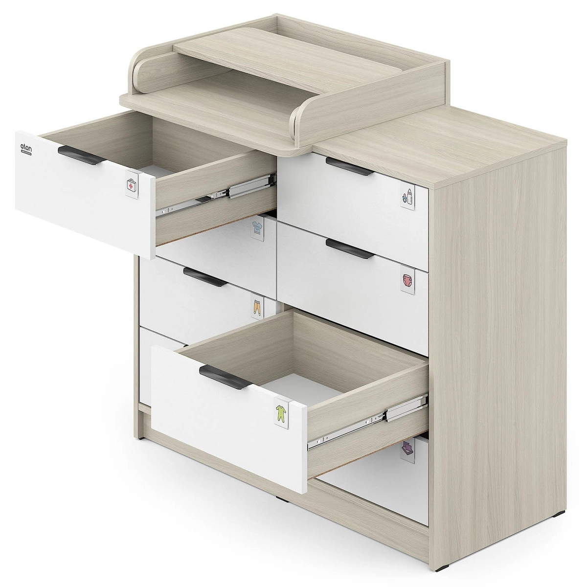 Детский пеленальный комод Атон М Zeus 1008 ЛДСП шимо светлый-белый k51ecpxinnltaj6klpzw62fj9ylkejcc