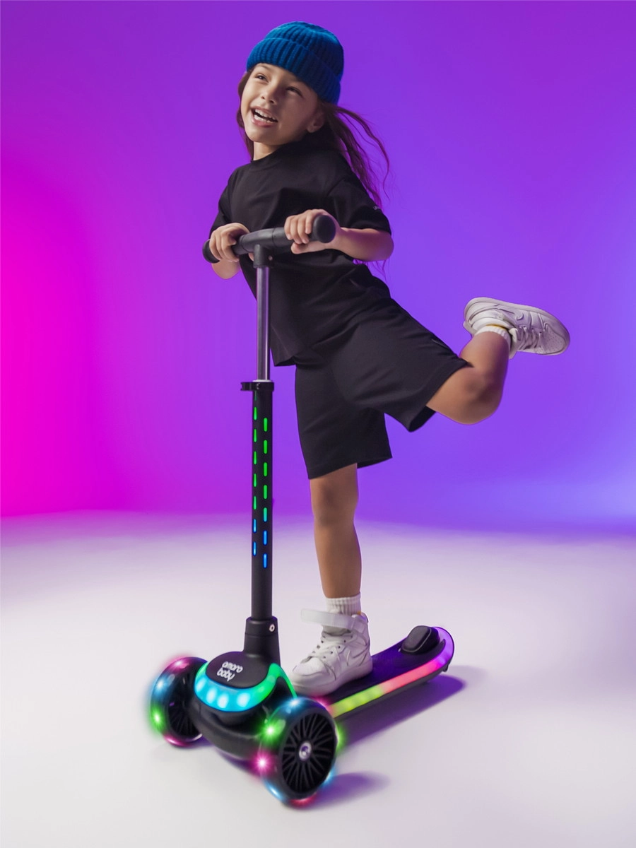 Самокат (кикборд) трехколёсный Amarobaby, Blaze Черный kqa7or2rtcx8yj1rj3rhdx2h6q3c77co