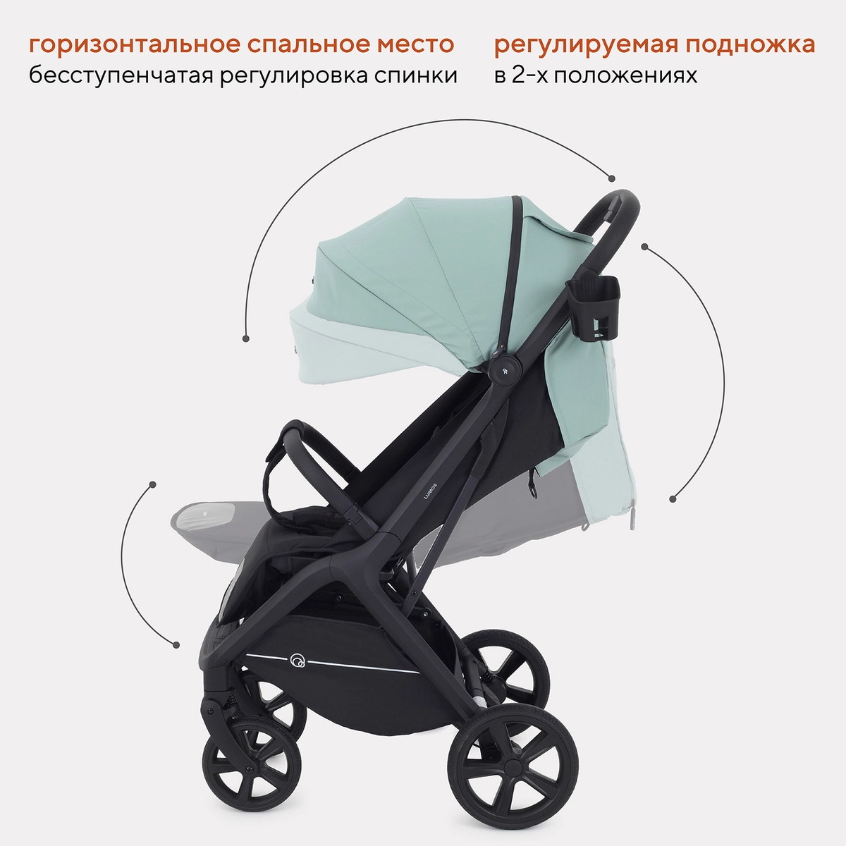 Прогулочная коляска RANT LUMOS Sage Green wr24of1u37npbsqtj936vgmyds09xm3x