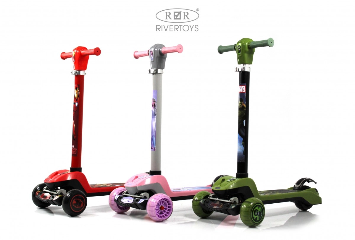 Детский самокат RiverToys HB-Q3 розовый fa9n168zjgaxzksw16p54trfvqas5a4h