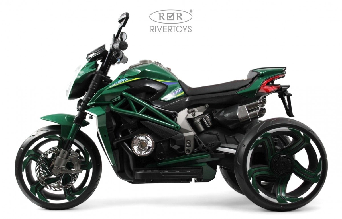 Детский электромотоцикл RiverToys C111MC зеленый fab96u9jffwq9xl8iufa3ig5l57a0uvn