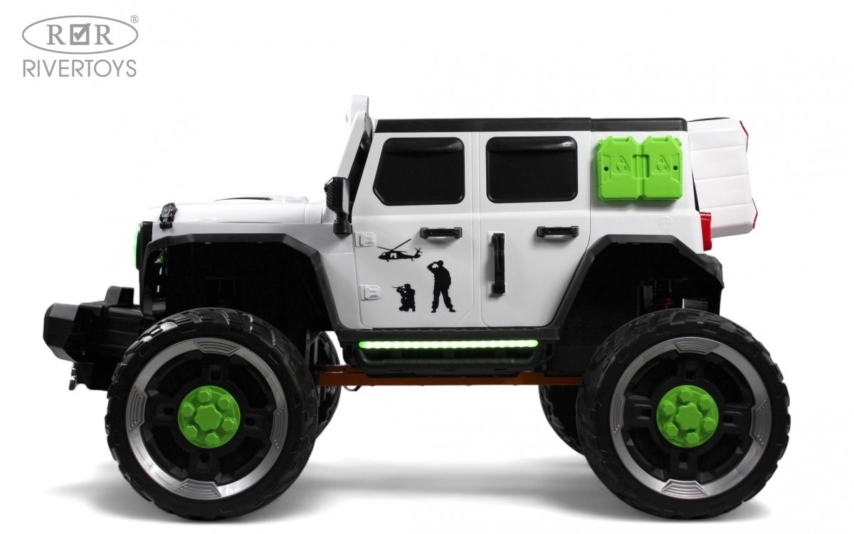 Детский электромобиль RiverToys М003БХ белый lf5yqltywcraxlkpw29bcd5lsgt19mup
