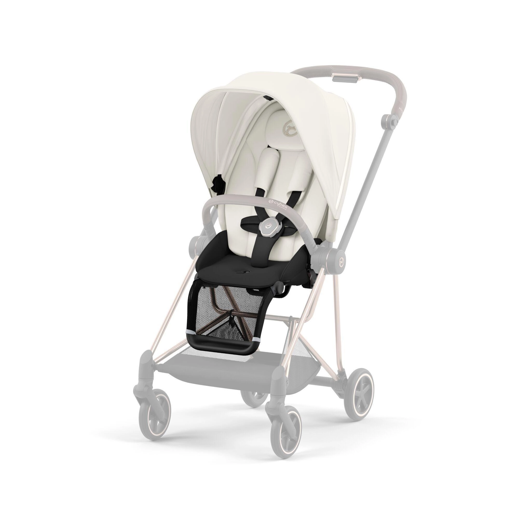 Cybex Mios V3 прогулочная коляска Off White, Matt Black  доп6