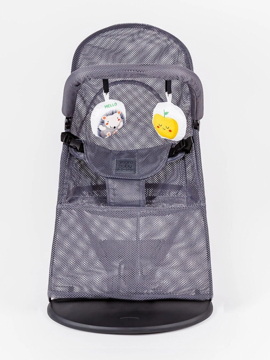 Шезлонг Amarobaby Baby time Серый 5v8p3p30t8wky3vurt11ntt7a1rnlu7f