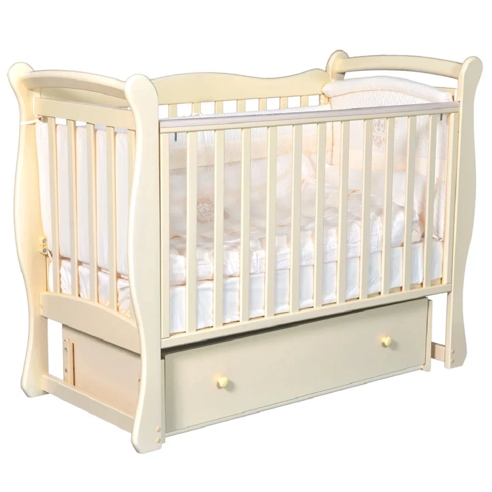 Детская кроватка КЕДР Viola 1 УМ Слоновая кость 108131099-detskaya-krovatka-kedr-viola-1-um-slonovaya-kost