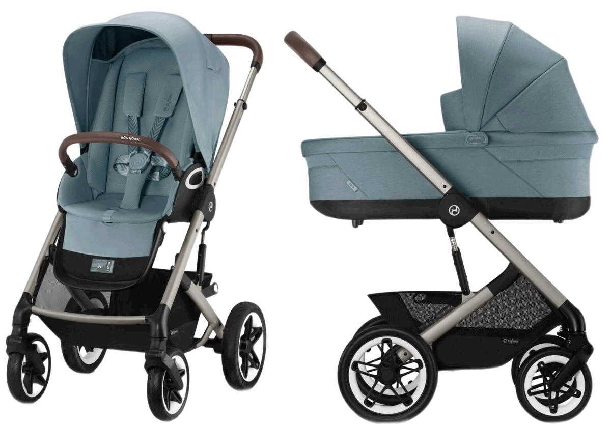Коляска 2 в 1 Cybex Talos S Lux TPE (Stormy Blue с дождевиками)