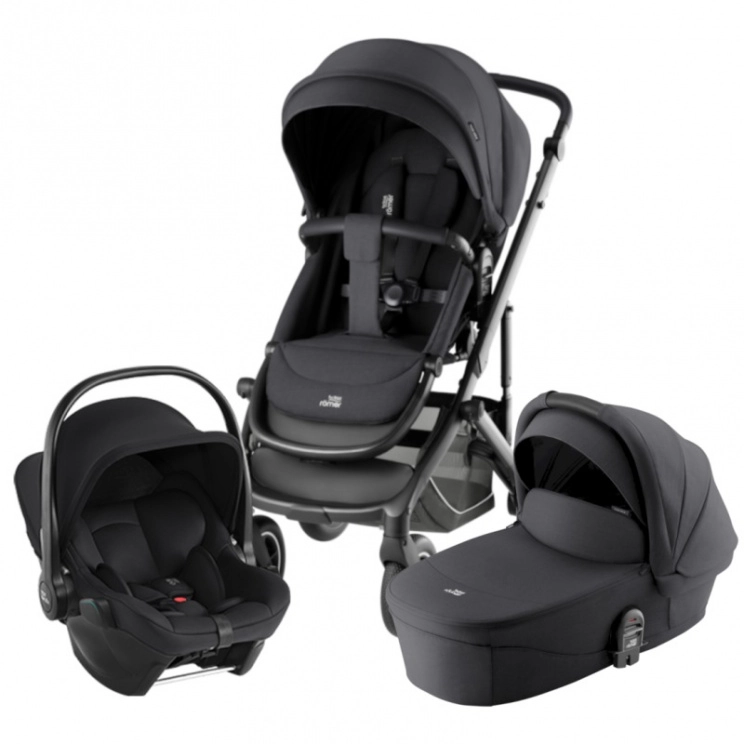 Коляска 3 в 1 Britax Roemer Smile 5Z Style автокресло Baby-Safe Core (Carbon Black/Space Black)
