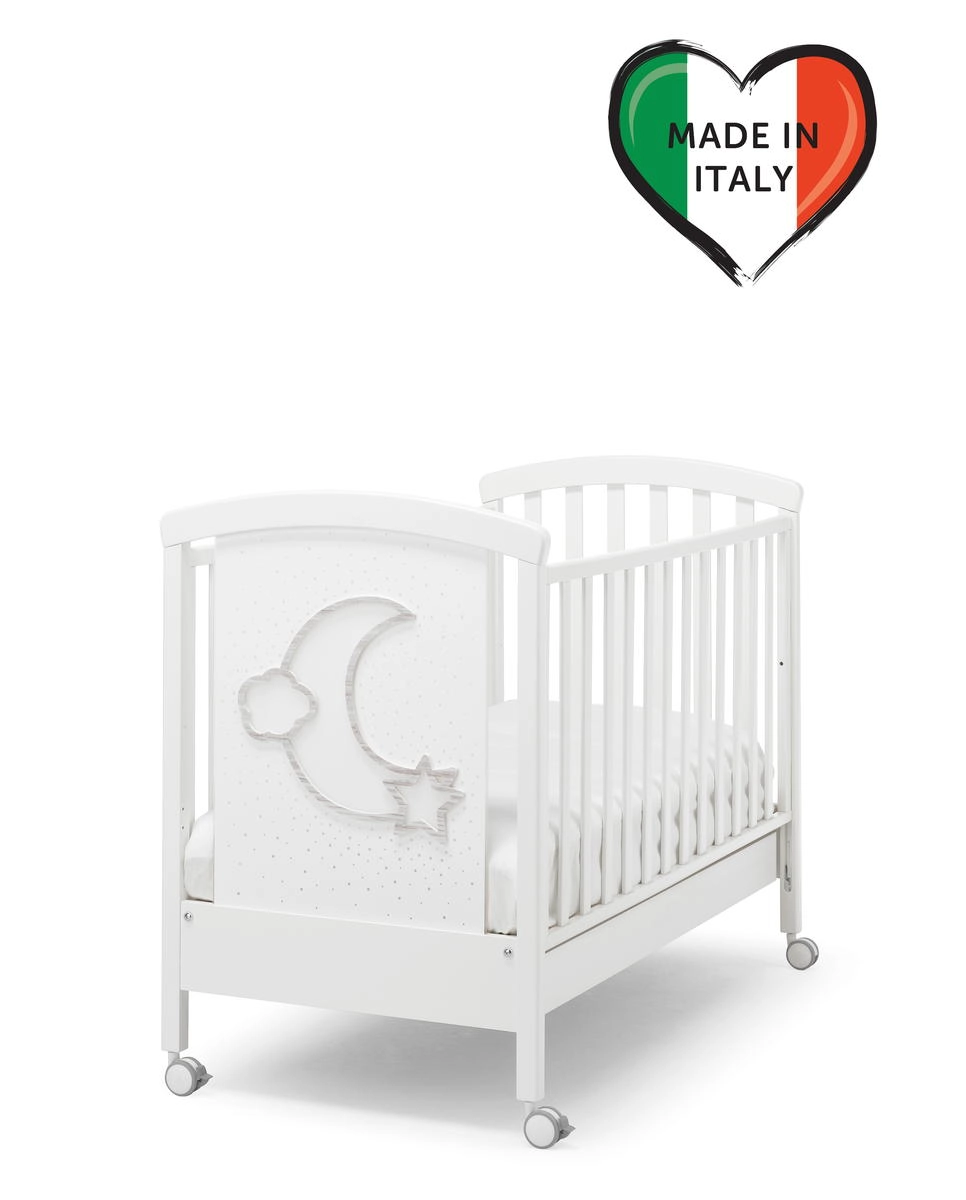 Детская кроватка Erbesi Moon LED Белый 78gatftkbq8wsxow5h87t4q5vh98tv8z