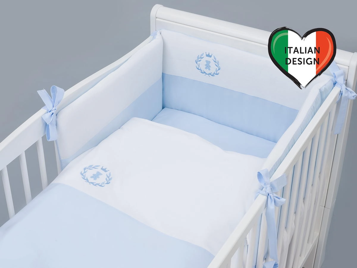 Комплект постельного белья Lepre Velour Bear 6 предметов (125*65) (Голубой)