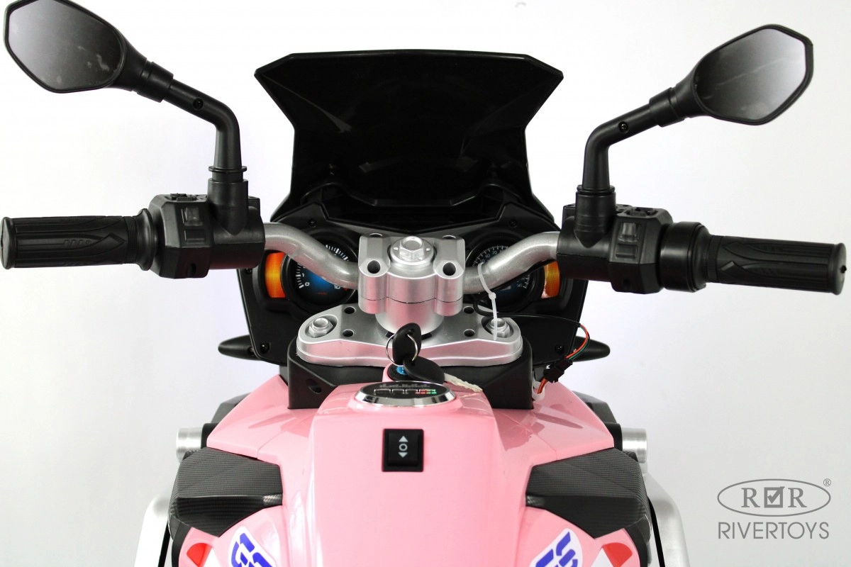Детский электромотоцикл RiverToys М111БХ розовый z3ddib92hqxuo383q0qxfpwflv0vje0r