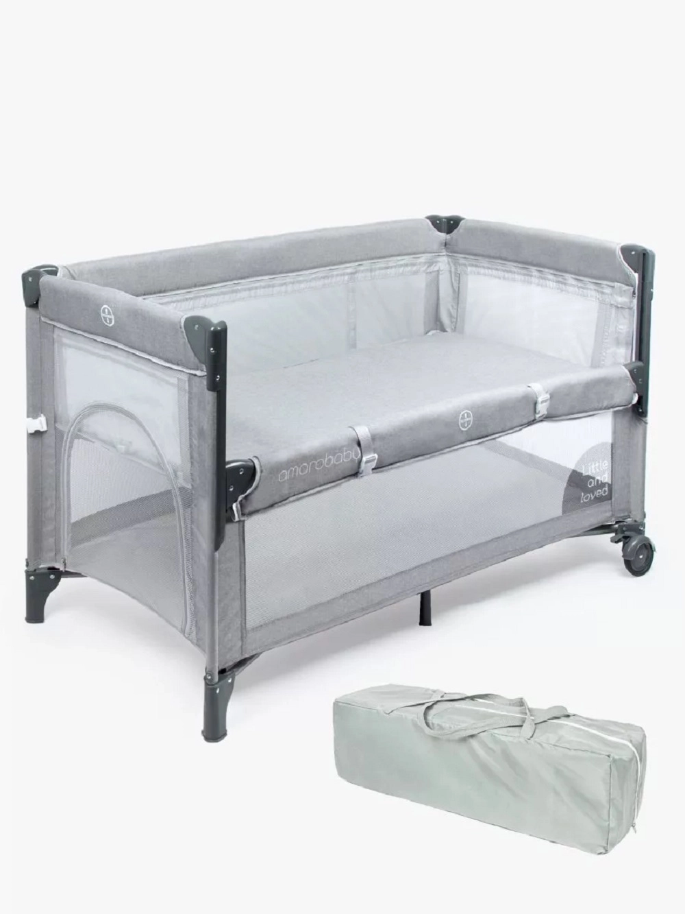Манеж-кровать Amarobaby Transform (Classic/Серый)